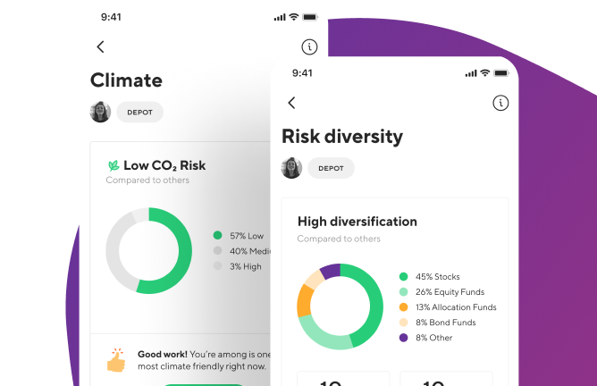 Measure and benchmark climate impact and risk diversity among the customers of banks and brokers with StockRepublic.
